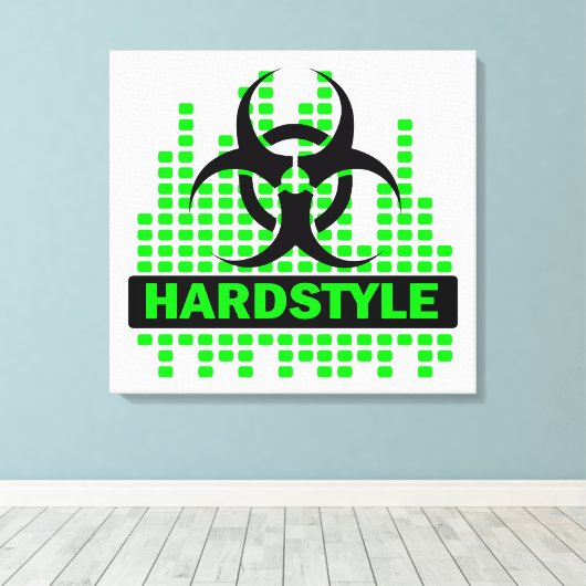 Geweldige hardstyle biohazard canvas (Insitu (Houten vloer))