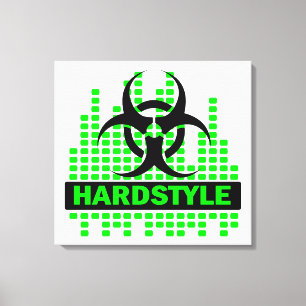 Geweldige hardstyle biohazard canvas afdruk