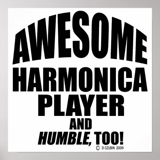 Geweldige Harmonica Player Poster (Voorkant)