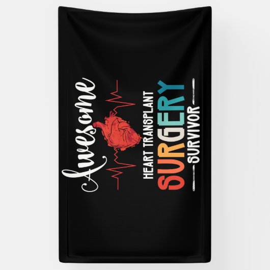 Geweldige harttransplantatie Chirurgische ingreep  Spandoek (Verticaal)