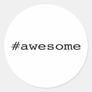 Geweldige (hashtag) ronde sticker