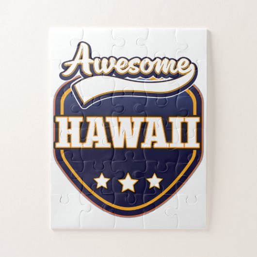 Geweldige Hawaii sportlogo Legpuzzel (Verticaal)