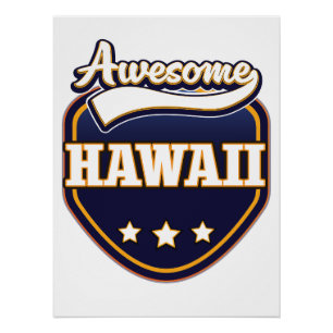 Geweldige Hawaii sportlogo Perfect Poster