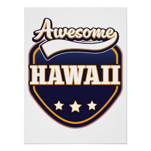 Geweldige Hawaii sportlogo Perfect Poster (Voorkant)
