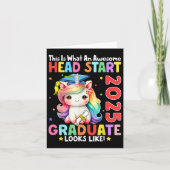 Geweldige Head Start 2025 Afstuderen als Unicorn A Kaart (Voorkant)