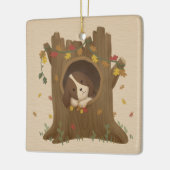 Geweldige herfst: Beagle Keramisch Ornament (Links)