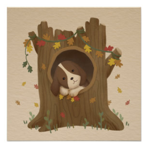 Geweldige herfst: Beagle Perfect Poster