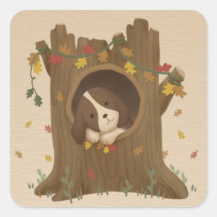 Geweldige herfst: Beagle Vierkante Sticker