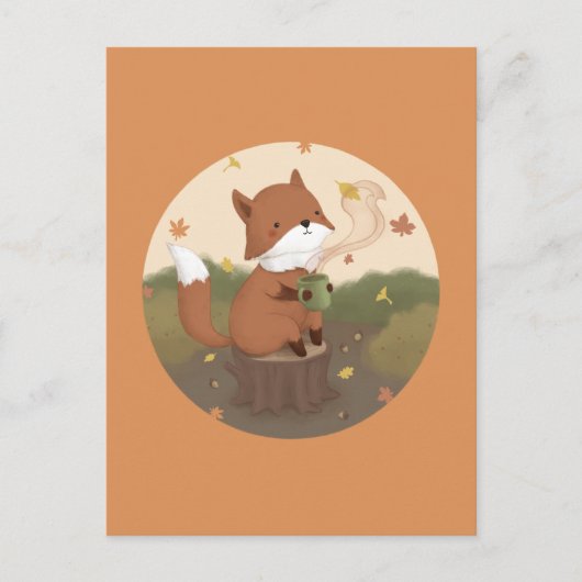 Geweldige herfst: Fox Briefkaart (Voorkant)