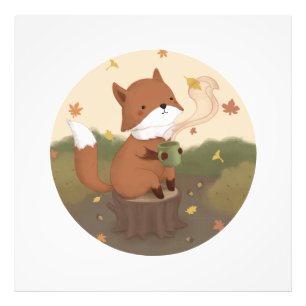 Geweldige herfst: Fox Foto Afdruk