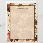 Geweldige herfst Leaves Letterhead Briefpapier Gepersonaliseerd Briefhoofd (Voorkant / Achterkant)