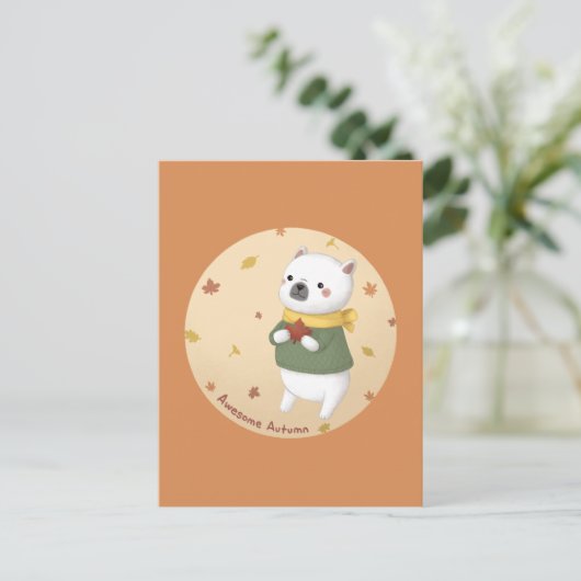 Geweldige herfstillustratiekunst briefkaart (Staand voorkant)