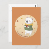 Geweldige herfstillustratiekunst briefkaart (Voorkant / Achterkant)