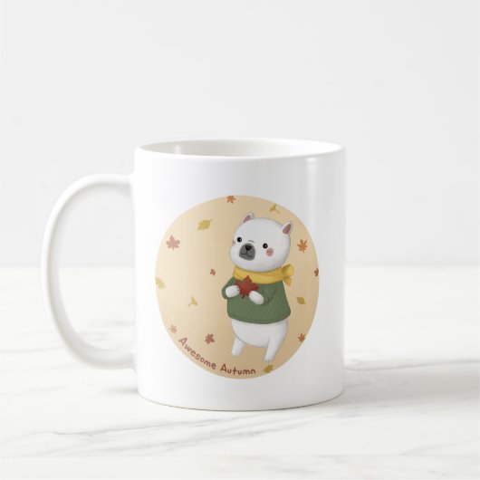 Geweldige herfstillustratiekunst koffiemok (Links)