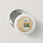 Geweldige herfstillustratiekunst ronde button 3,2 cm (Voorkant /achterkant)