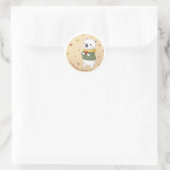 Geweldige herfstillustratiekunst ronde sticker (Tas)