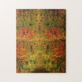 Geweldige herfstreflecties in water legpuzzel (Verticaal)