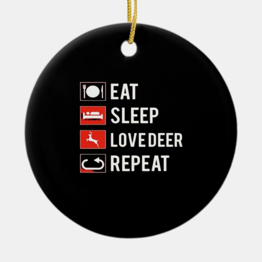 Geweldige hertenliefhebber creatief modern ontwerp keramisch ornament (Voorkant)