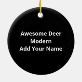 Geweldige hertenliefhebber creatief modern ontwerp keramisch ornament (Achterkant)