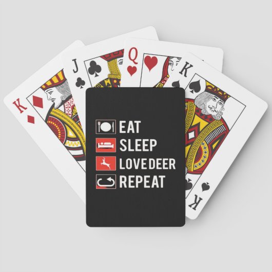 Geweldige hertenliefhebber creatief modern ontwerp pokerkaarten (Achterkant)