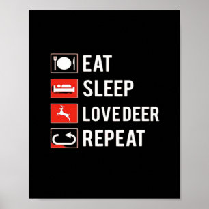 Geweldige hertenliefhebber creatief modern ontwerp poster