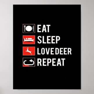 Geweldige hertenliefhebber creatief modern ontwerp poster