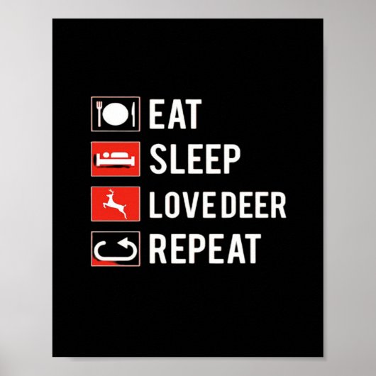 Geweldige hertenliefhebber creatief modern ontwerp poster (Voorkant)