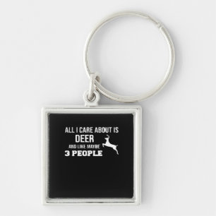 Geweldige hertenliefhebber minimale retro stijl sleutelhanger