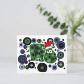 Geweldige Hippo kerstkunst Abstract Feestdagenkaart (Staand voorkant)