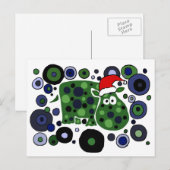 Geweldige Hippo kerstkunst Abstract Feestdagenkaart (Voorkant / Achterkant)
