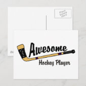 Geweldige Hockey Player Briefkaart (Voorkant / Achterkant)