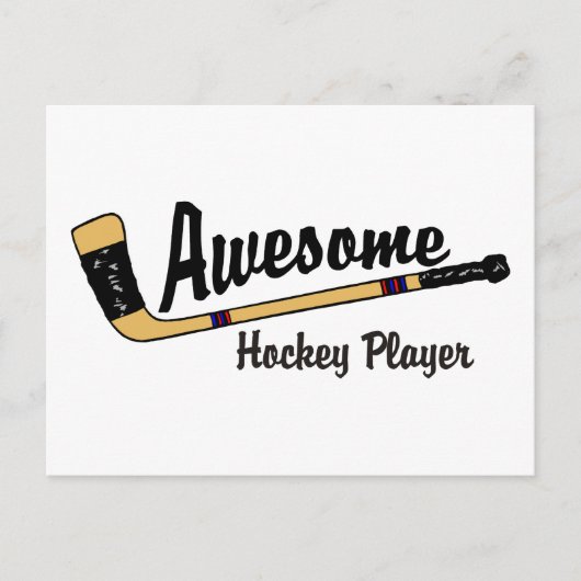 Geweldige Hockey Player Briefkaart (Voorkant)