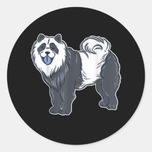 Geweldige-hoe-hoe-hondje en Panda-Beer, hond-Panda Ronde Sticker