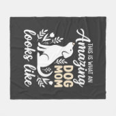 Geweldige Hond Moeder Bloemige Hond Liefhebber Fleece Deken (Voorkant (Horizontaal))