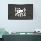 Geweldige Hond Moeder Bloemige Hond Liefhebber Spandoek (Beurs)