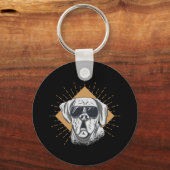 Geweldige Honden Zonnebril Sleutelhanger (Voorkant)