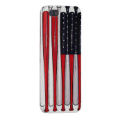 geweldige honkbalknuppel amerikaanse vlag iPhone hoesje (Achterkant Rechts)