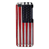 geweldige honkbalknuppel amerikaanse vlag iPhone hoesje (Achterkant Links)