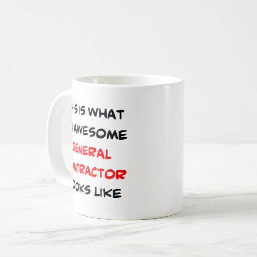 geweldige hoofdaannemer koffiemok (Voorkant links)