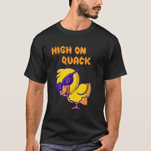 Geweldige hoog op Quack Cool Duck Pun T-shirt (Voorkant)