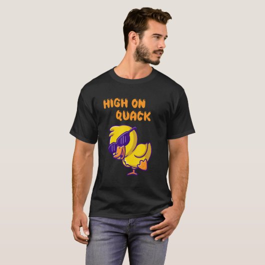 Geweldige hoog op Quack Cool Duck Pun T-shirt (Voorkant volledig)