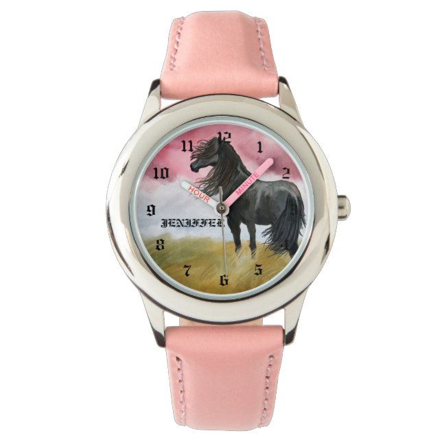 Geweldige Horse Waterverf Watch Horloge (Voorkant)