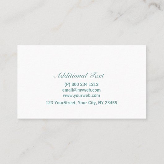 Geweldige houding! Vetgedrukte Natuur-bijkantoren Visitekaartje (Achterkant)