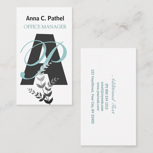 Geweldige houding! Vetgedrukte Natuur-bijkantoren Visitekaartje (Voorkant / Achterkant)
