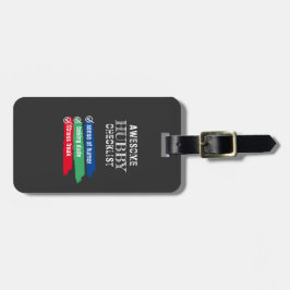 Geweldige Hubby Checklist Valentijn aanpassen Bagagelabel