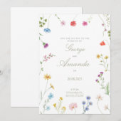 Geweldige huwelijksuitnodiging 2025 kaart (Voorkant / Achterkant)