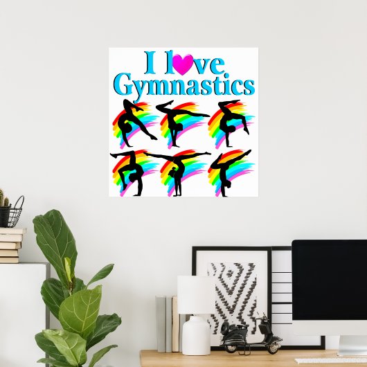 GEWELDIGE I HOUDT VAN GYMNASTICA POSTER (Thuiskantoor)