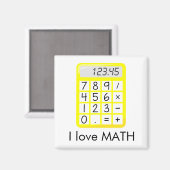 Geweldige I love Wiskunde Calculator Magneet (Voorkant / Achterkant)