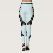Geweldige Ice Blue Siberian Husky Leggings (Achterkant)