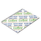 Geweldige ideeën Begin met koffie Notitieboek (Linkerzijde)